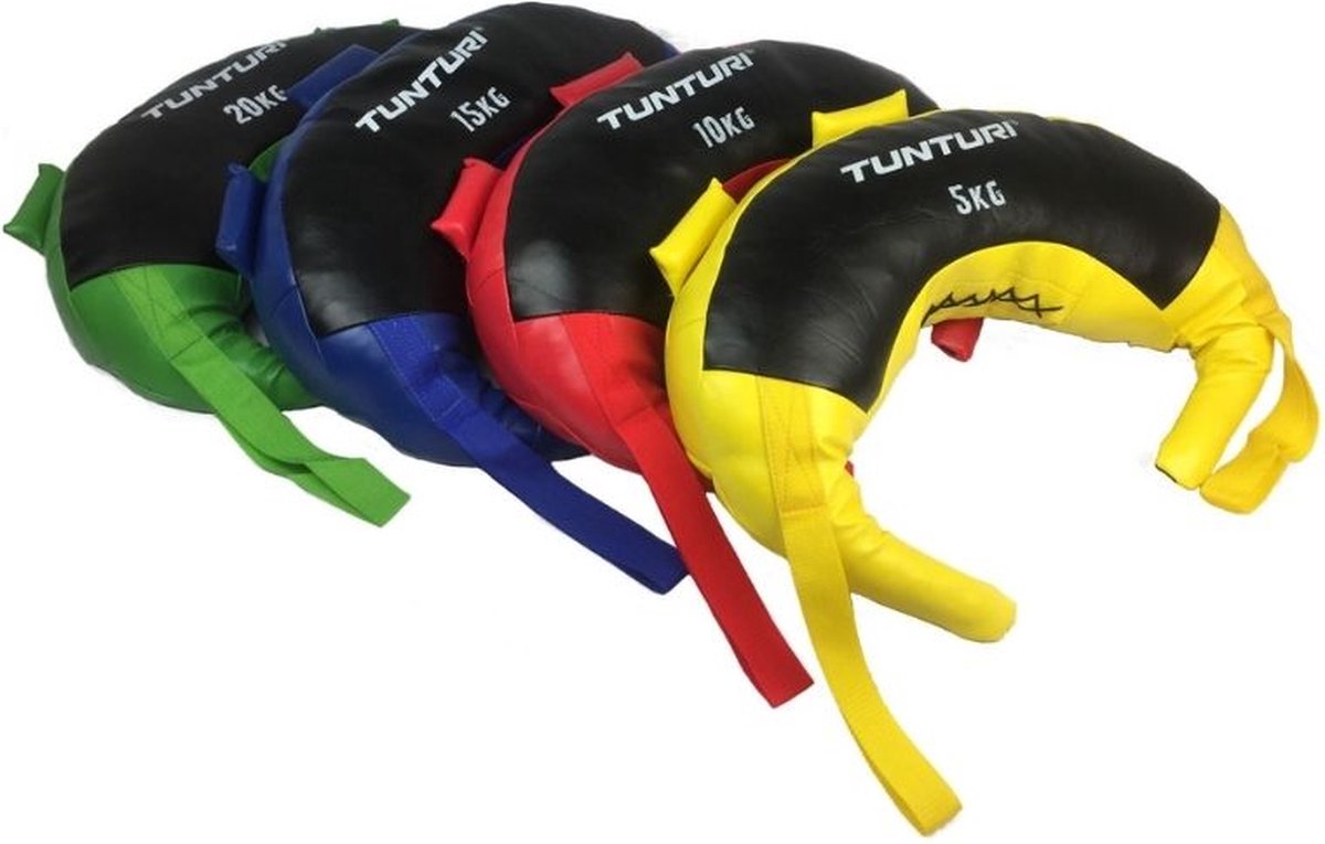 Tunturi Bulgarian bag gewicht 10kg - Fitness sandbag voor krachttraining - Powerbag Rood - Incl. gratis fitness app Tunturi Bulgarian bag gewicht 10kg - Fitness sandbag voor krachttraining - Powerbag Rood - Incl. gratis fitness app