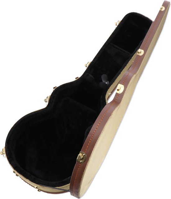 Étui Guitare électrique Fazley GC-EC500CW - ABS Robuste - Intérieur Peluche 7mm - Serrures TSA - Beige