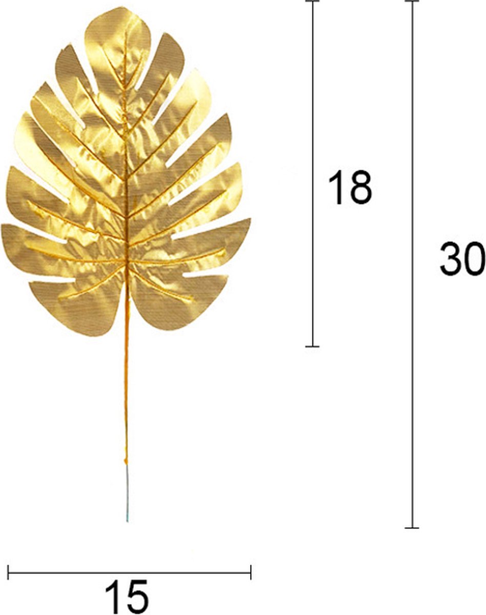 WUHNGD 12 stuks kunstmatige palmbladeren planten tropische grote palmbladeren imitatie varens kunstmatige planten blad voor thuis Hawaiiaanse feest