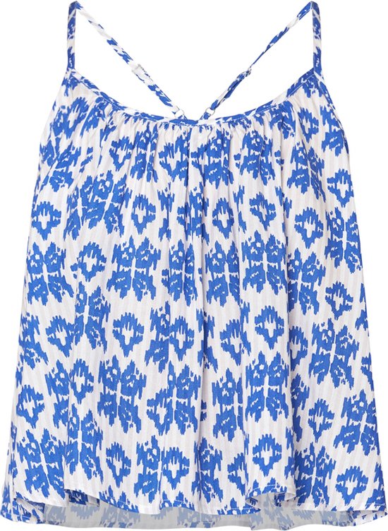 SISTERS POINT Dames Top ULOA Ethnic Blue - Maat L