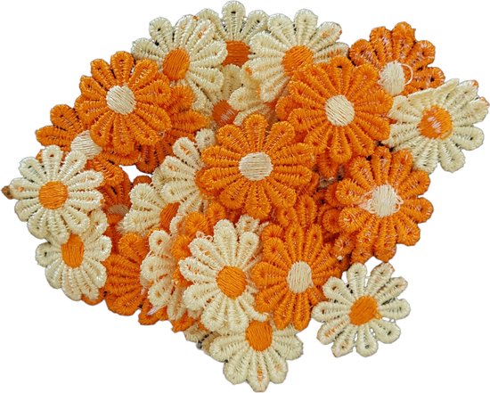 30x Kanten Vlinder Applicaties + 15x Bloemen Opstrijkpatches – Dubbelgelaagde Organza – 3 Kleuren – Voor DIY Naaien, Kleding & Tassen – Opnaaien Of Opstrijken