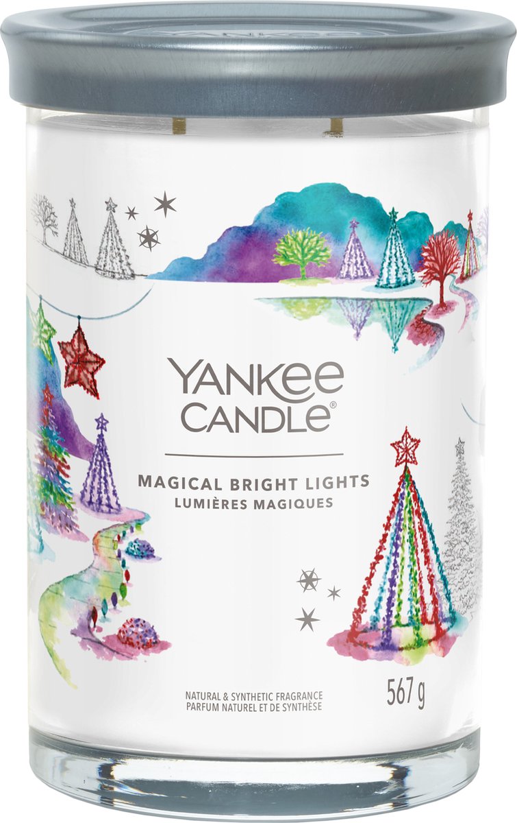 Yankee Candle Magical Bright Lights Large Tumbler Geurkaars - 100 branduren - twee lonten Wit