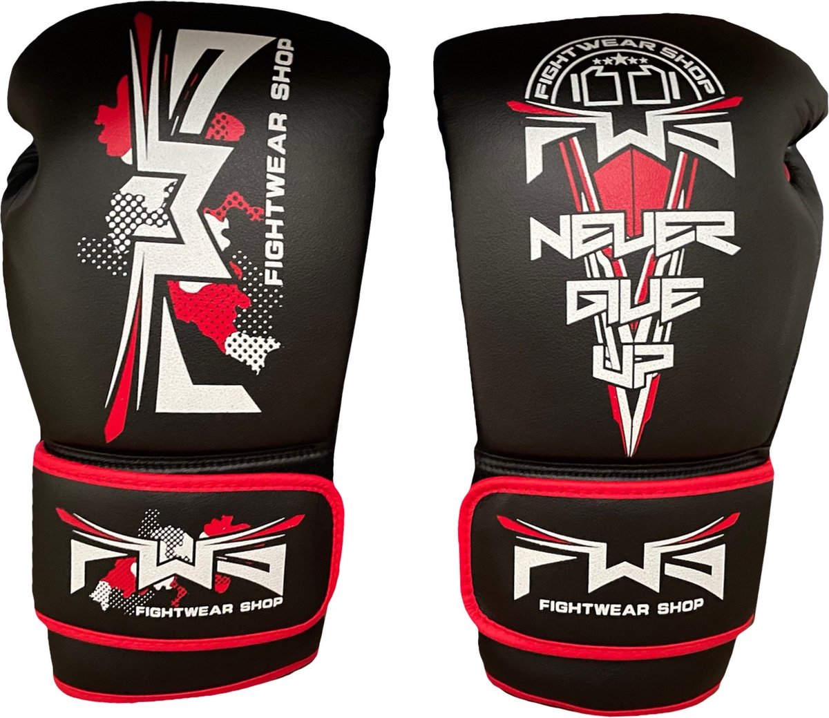 Fightwear Shop Bokshandschoenen 2.0 Microfiber Zwart Rood Wit