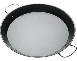 KitchenCraft World Of Flavours Paellapan - 38,5 x 40 x 5 cm Carbon - Zwart