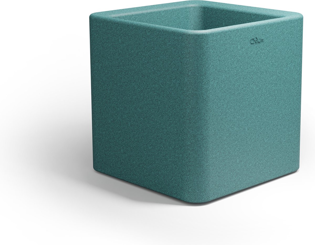 Otium bloempot dubbelwandig Quadris 40 cm turquoise cork