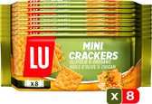 LU Mini Crackers Olijfolie & Oregano 8 Pakjes 250g - 8 stuks - Snack - Tussendoor - Toast - Voordeelverpakking