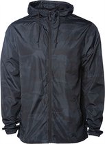 Unisex Lightweight Windbreaker Outdoorjas Black/Camo - XL