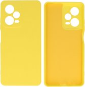 Xiaomi Redmi Note 12 Pro Plus 5G Hoesje - 2.0mm Dikke Fashion Telefoonhoesje Backcover - Siliconen Hoesje - Geel