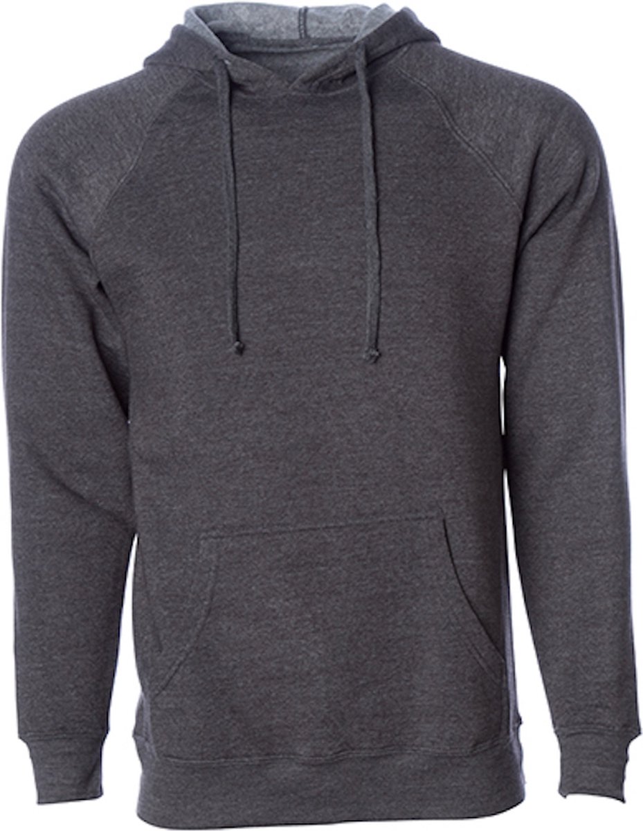 Independent Unisex Midweight Special Blend Raglan Hooded Pullover – XS Carbon