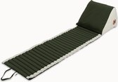 Besarto - Strandmatras - strandmat - opblaasbare rugleuning - 3 standen - oprolbaar - lichtgewicht - Made in EU - wasbaar - kleurecht - compact - - olive & kit