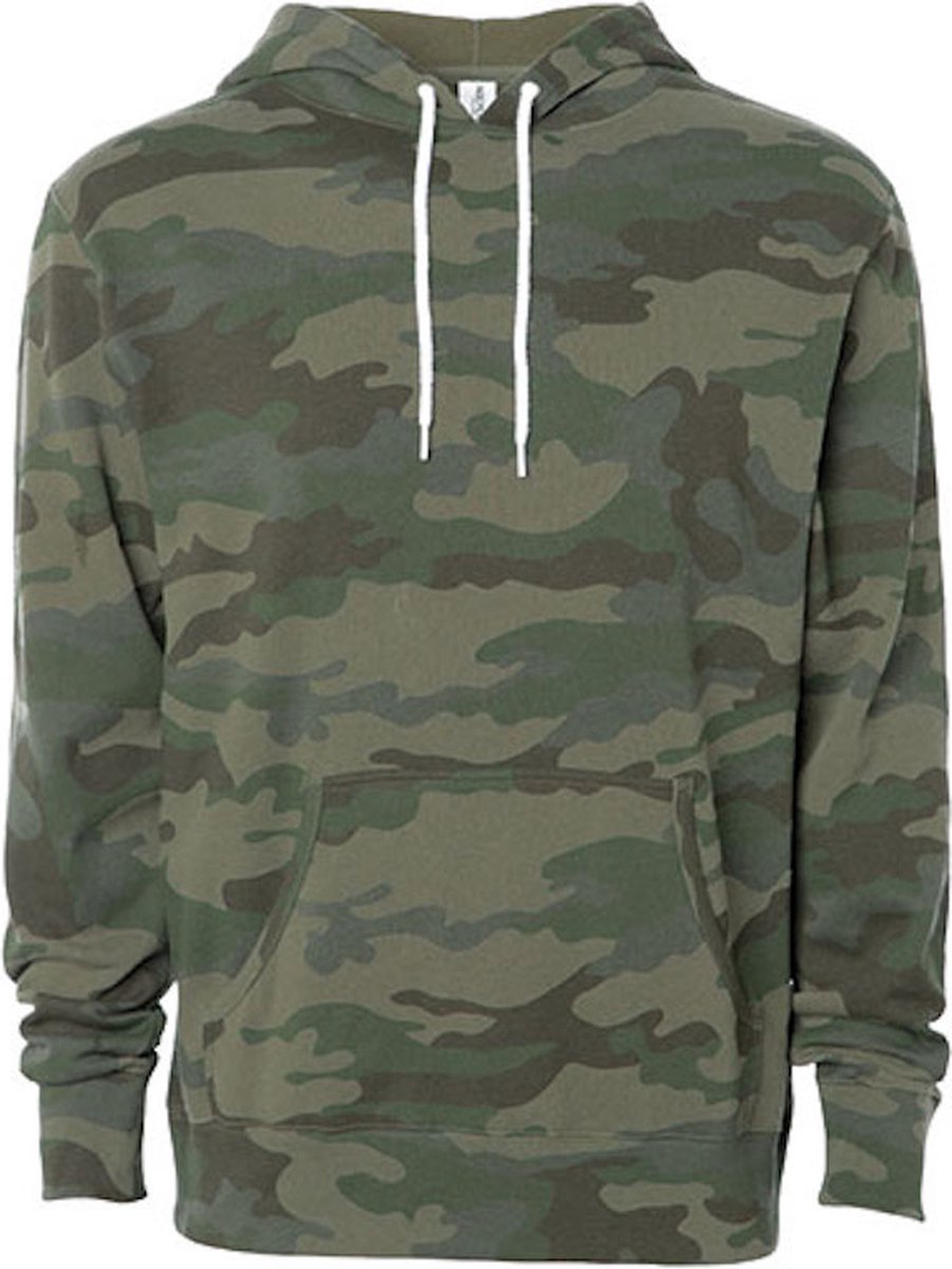 Independent Unisex Lightweight Hooded Pullover – XL Forest Camo