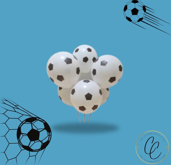 Ballonnen - voetbal - WK - feest - versiering - Set van 6