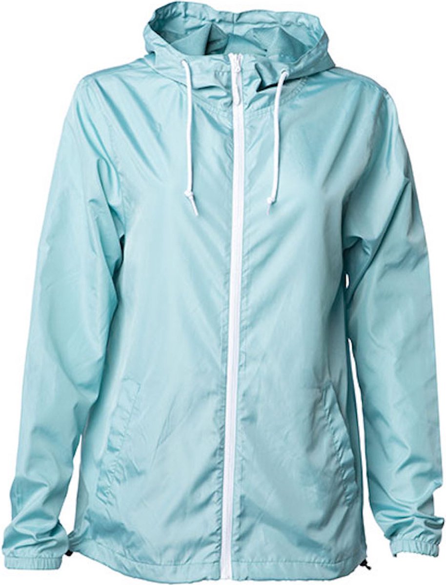 Unisex Lightweight Windbreaker Outdoorjas Aqua Wit
