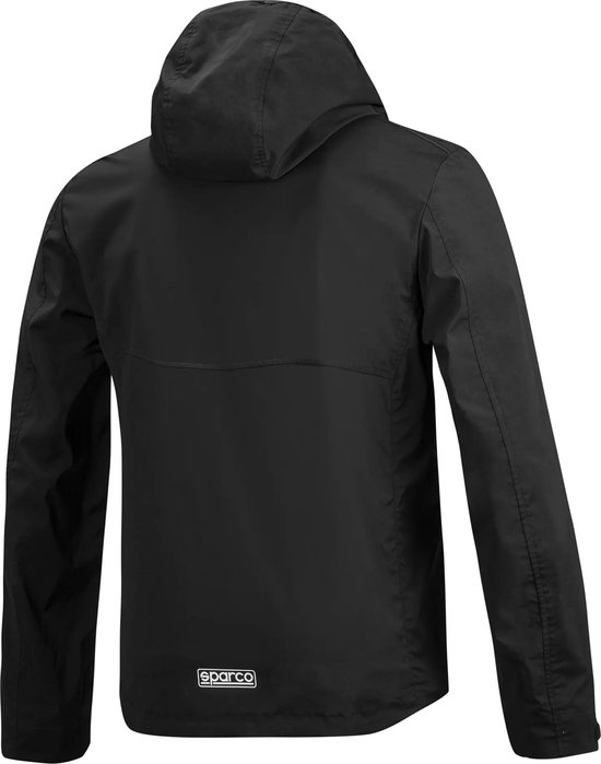 Sparco WINDBREAKER - Wind- en Waterdichte Unisex Jas met Racing Design - Zwart / l van Sparco — afbeelding 2