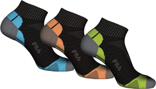 Chaussettes de sport pour hommes Fila anti-choc - 6 paires - noir