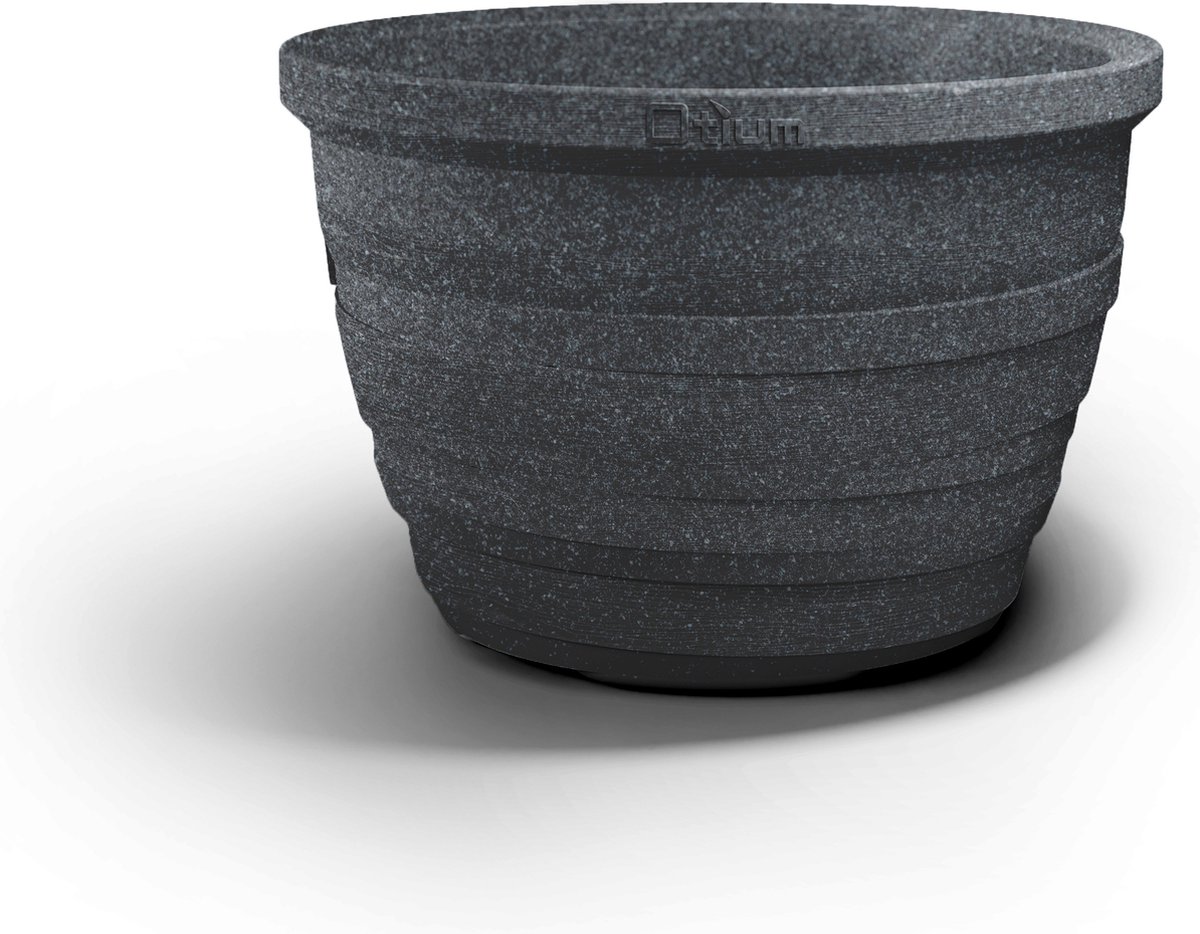 Otium bloempot Lignum 40 cm dark stone - PROMO