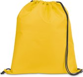 Gymtas/lunchtas/zwemtas met rijgkoord - voor kinderen - geel - 35 x 41 cm - rugtas