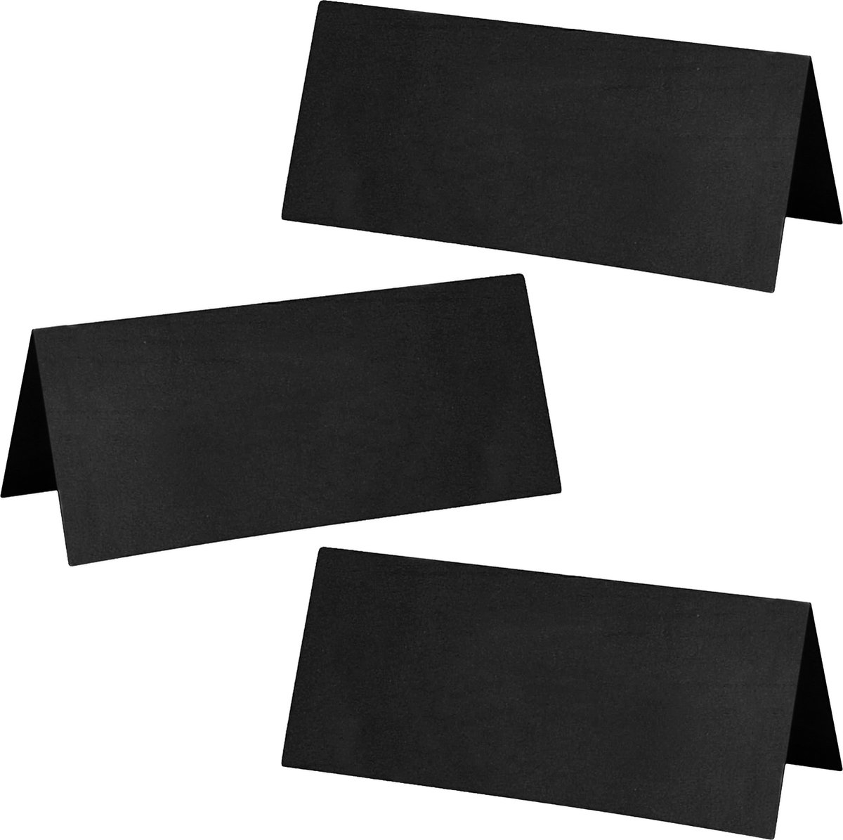 Santex naamkaartjes/plaatskaartjes - Bruiloft - zwart - 50x stuks - 7 x 3 cm