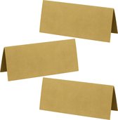 Santex naamkaartjes/plaatskaartjes - Bruiloft - mat goud - 50x stuks - 7 x 3 cm