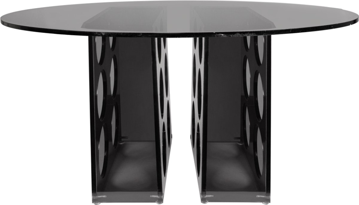 Divino® Wijnrek Doppio Due met ovaal blad, wijnrek, acryl, geschikt voor 12 Flessen stijlvolle presentatie voor jouw wijncollectie - veilig en stevig - perfect voor elk interieur