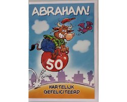 Abraham! Van harte gefeliciteerd! Doe vandaag maar lekker waar je zin in hebt deze dag is helemaal van jou! Een leuke kaart om zo te geven of om bij een cadeau te voegen. Een dubbele wenskaart inclusief envelop en in folie verpakt.