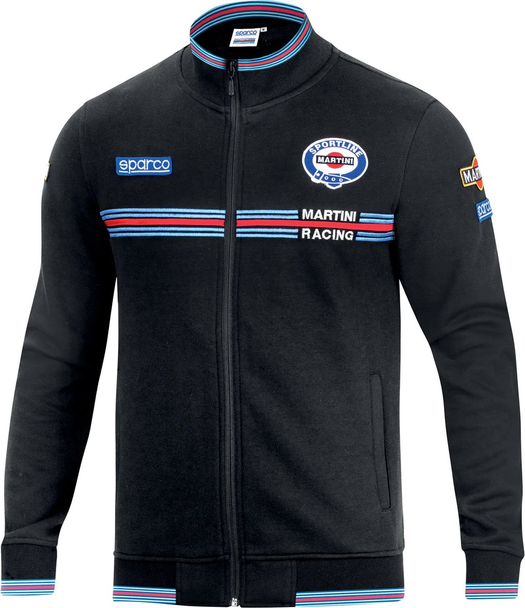 Sparco Full Zip Martini Racing Sweater - Zwart - Maat 3XL