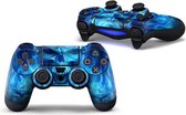 Blue Flames Skull  - PS4 Controller Skin - 2 PS4 controller stickers