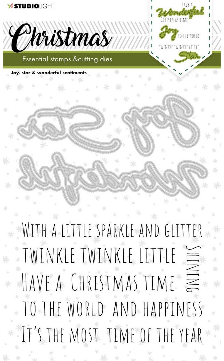 Studio Light Essentials Stamp & Cutting Die Christmas Wonderfull sentiments