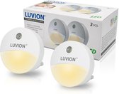 Luvion LED Nachtlampje Stopcontact Duo Verpakking- Nachtlampje voor Kinderen en Volwassenen