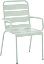Set de 4 fauteuils de jardin - acier - Vert Céladon