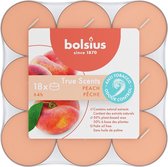 144 stuks Bolsius perzik - peach geurtheelichtjes (4 uur) True Scents