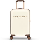 SUITSUIT Handbagage koffer 55x35x20 - Handbagage trolley - Lichtgewicht koffers - Reiskoffer - Veilig TSA Cijferslot - Fab Seventies koffer Antique White - Wit