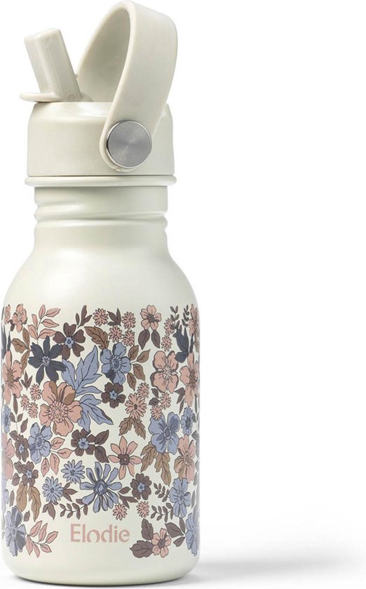 Elodie Water Bottle - Drinkbus kinderen - Waterfles met rietje - 350ml -Blue Garden