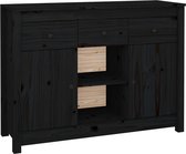 vidaXL - Dressoir - 100x35x74,5 - cm - massief - grenenhout - zwart