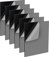 6-delige set transparante zwarte acrylplaten - 21 x 29,7 cm - DIY display-projecten en meer