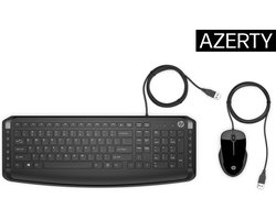 HP Pavilion 200 - Bedraad Toetsenbord en Muis - Combo - Azerty - Zwart
