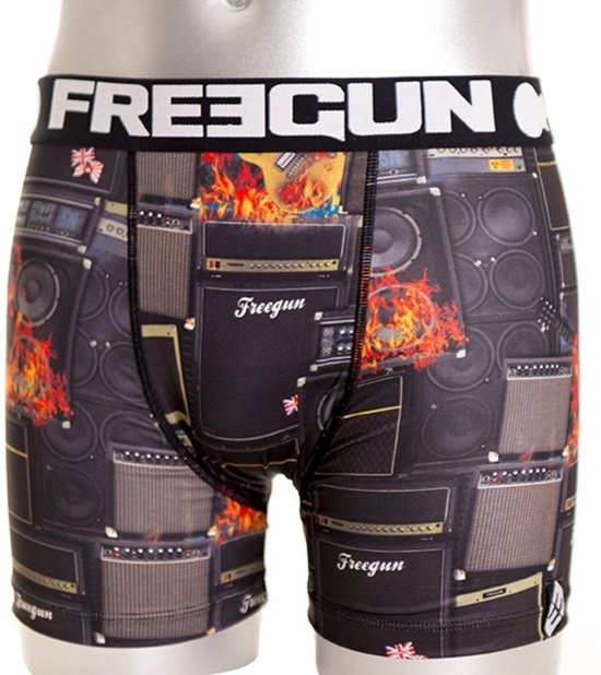 FreeGun Polyester Boxershorts Underwear Rock Zwart maat S
