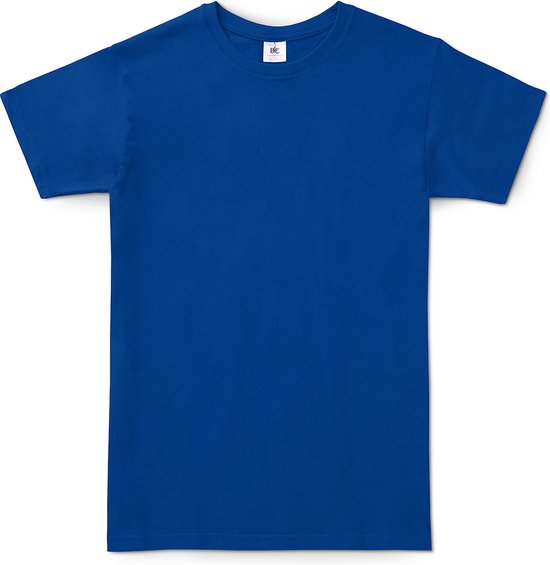 B&C Exact 150 Heren T-Shirt - Koningsblauw - Small - Korte Mouwen