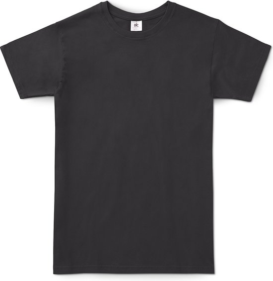 B&C Exact 150 Heren T-Shirt - Used Black - Small - Korte Mouwen