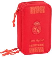 Driedubbele Pennenzak Real Madrid C.F. Rood (41 Onderdelen)