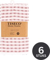 Tiseco Home Studio - Torchon OMAN - SET/6 - 100% coton - tissu éponge - ultra absorbant - séchage rapide - matériau résistant - 50x70 cm - Rose