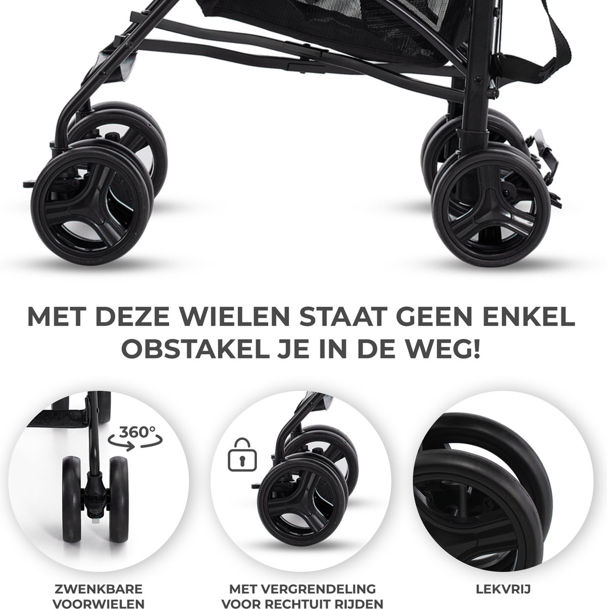 Kinderkraft TIK - Buggy - Compact Inklapbaar - Lichtgewicht - Vering en Lekvrije Wielen - Groen – foto 4
