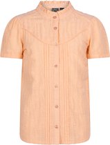 Indian Blue Jeans Shirt Fancy Structure Meisjes - Jurken - Kleedje - Oranje - Maat 116