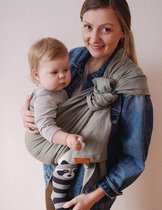 HÉ BOO ! - Porte-bébé en lin vert - Porte-bébé - Écharpe de portage - Bébé de portage - Châle bébé - Porte- Bébé