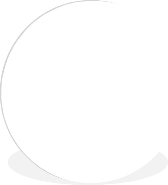 Muurcirkel - Wandcirkel - Kunststof - Wit - Effen kleur - Muurcirkel binnen - Ronde wandecoratie - Schilderij rond - ⌀ 90 cm - Muurdecoratie - Slaapkamer