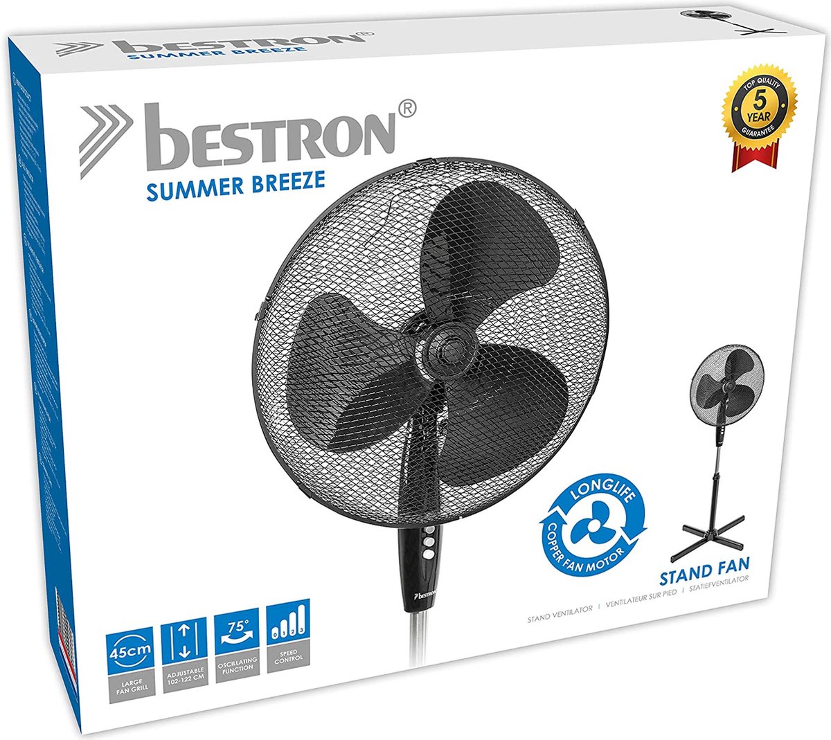 HOMCOM Standventilator mit 3,1 Liter Wasserkühlung 3 Modi
