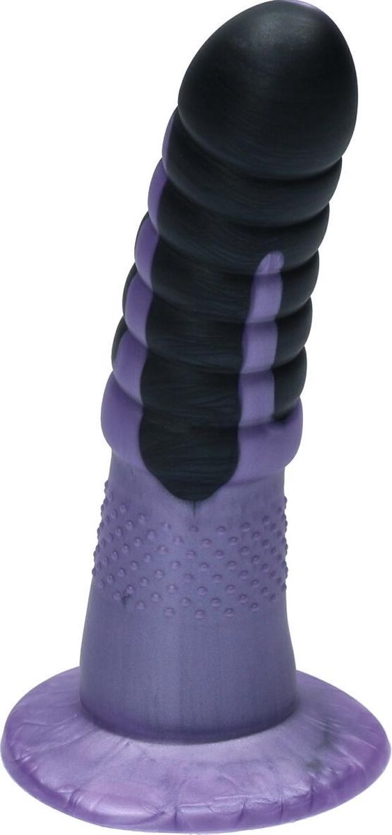 Goedkoopste Ylva & Dite - Aria - Siliconen Anale / Vaginale dildo - Made in Holland - Drup Zwart Metallic / Violet Metallic