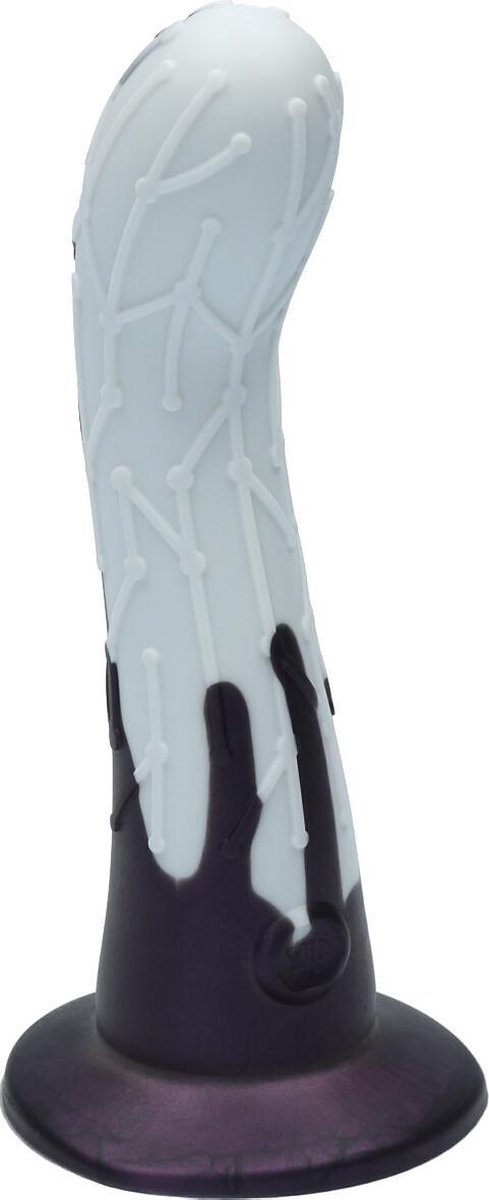 Goedkoopste Ylva & Dite - Cryptodite - Siliconen G-spot / Anale dildo - Made in Holland - Pastel Grijs / Donker Paars Metallic