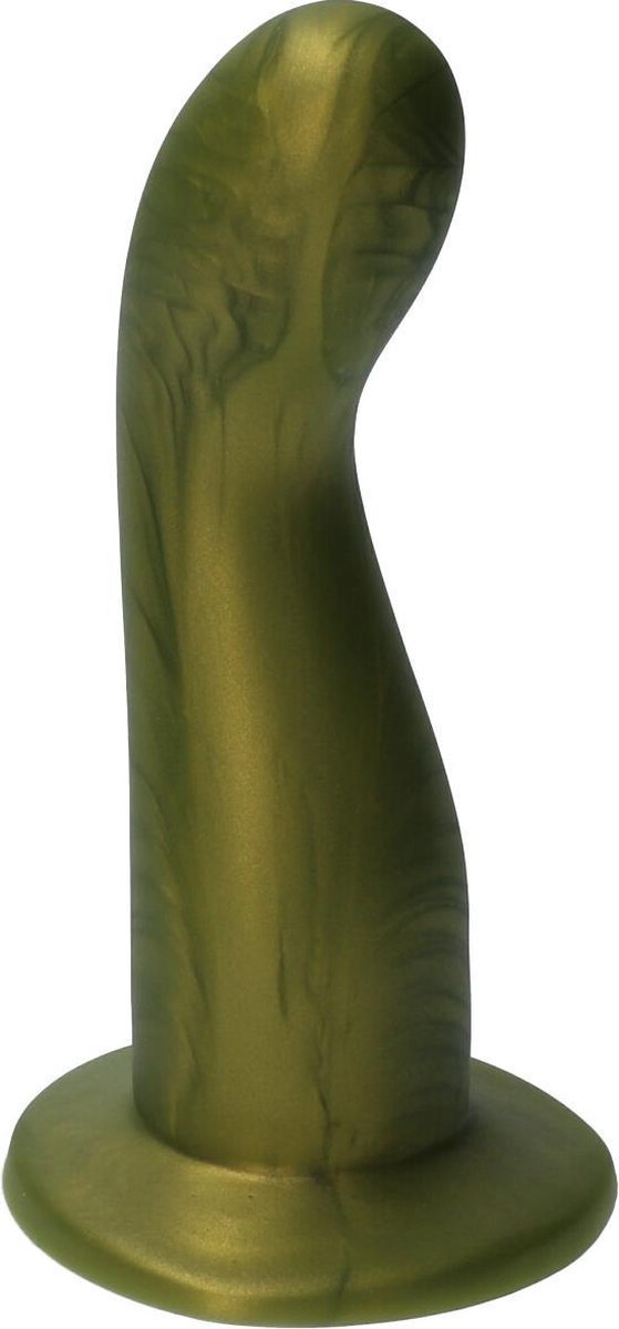 Goedkoopste Ylva & Dite - Leda - Siliconen G-spot / Prostaat dildo - Made in Holland - Olijfgeel Metallic