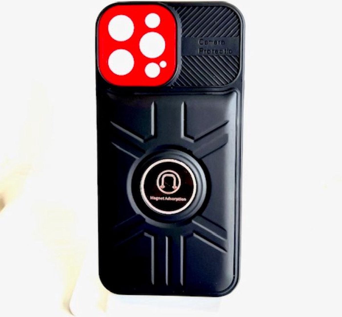 iPhone 13 pro max zwart- rood hard case